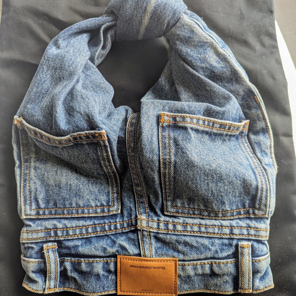 Alexander Wang Denim Mini Hobo Shoulder Bag